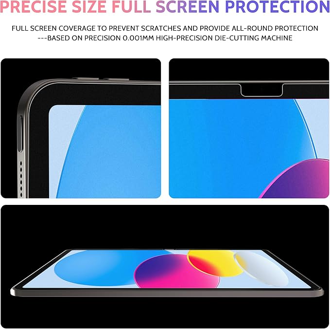 Peslv 2 Pack Like Paper Screen Protector for iPad 10th 2022 10.9" & iPad 11th A16 2025 11", Matte Anti Glare PET Film/Blue Light Filter Eye Protection Cover/Drawing & Writing Feel Like on Paper