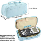 JOINPRO Pencil Case, Large Capacity Pencil Case Organizer; Double Zipper Storage Bag; Big Pencil Pouch for College School Office Teen Girl Boy Men Women Adult