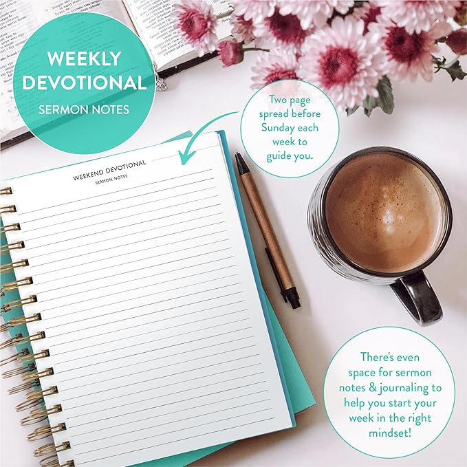 Christian Planner 2026 Daily Planner - Faith Based Monthly and Weekly Planner, Vision Board, and Habit Tracker - 2026 Calendar, Personal Organizer and Devotional Journal (Spiral, Fig)