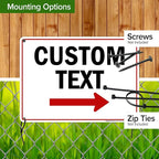 Custom Arrow,Custom Directional Sign, Right Arrow, 10x14 Inches, Rust Free .040 Aluminum, Fade Resistant, Made in USA by My Sign Center