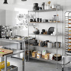 Regal Altair 21" Deep x 54" Wide x 86" Height Wire Shelving Kit | 5-Tier | NSF Commercial Storage Rack Unit