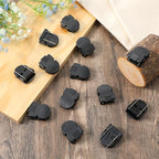 Teaaha 12 Pcs Cubicle Clips for Fabric Walls, Accessories Partition Panel Hooks Plastic Stainless Steel Cubicle Hooks for Office, Home, School, Organize Notes, Photos, Memos