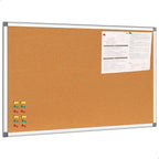 Cork Bulletin Board, Bulletin-Boards, Notes Board, Memo Board, 18 x 24inch, Silver Aluminum Frame