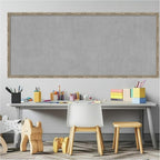 Amanti Art Silver Framed Magnetic Board 22x50 Oversize Vision Board for use with Magnets, 100% Metal Sheet to Display Items as Office Decor or for Home Organization in mudroom, Kitchen or Kids Room