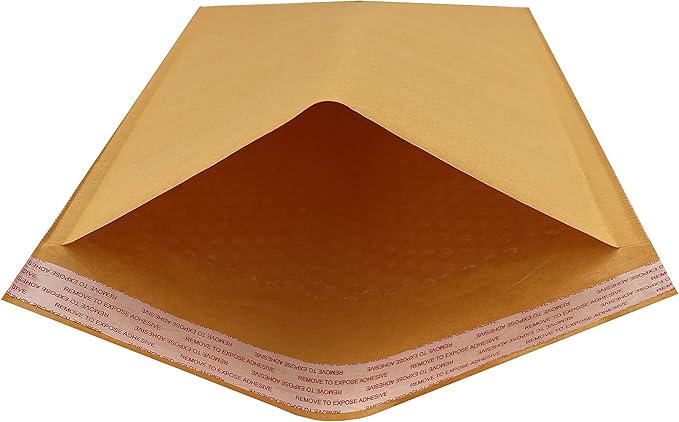 Amazon Basics - Kraft Bubble Mailer, Self-Seal, 10.5" x 16" (Internal Size - 10.25" x 15"), Brown, 50-Pack