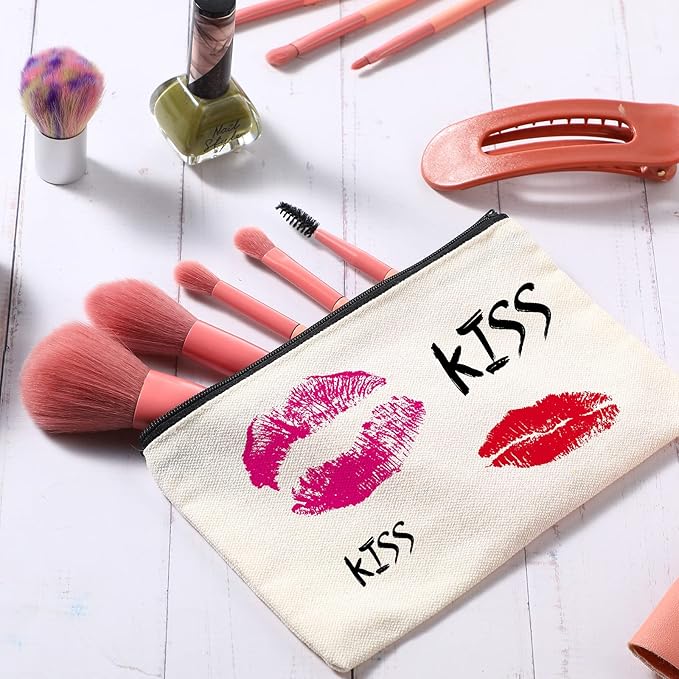 Reginary 80 Pack Canvas Zipper Makeup Bags Bulk Pencil Pouches Blank DIY Craft Canvas Cosmetic Bag Pouch with Zipper for Makeup Cosmetic Toiletry Stationary Storage(Natural and Black Zippers)