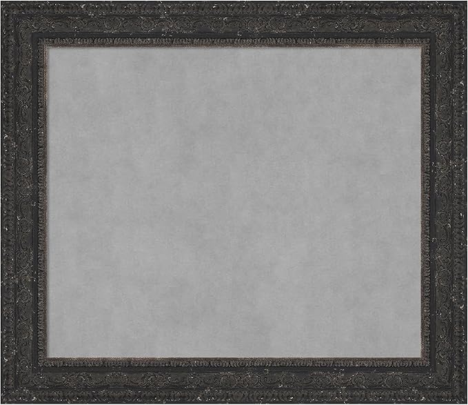 Amanti Art Black Framed Magnetic Board 25x29 Medium Vision Board for use with Magnets, 100% Metal Sheet to Display Items as Office Decor or for Home Organization in mudroom, Kitchen or Kids Room