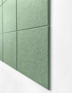 DECORITA Green Bulletin Board | Large Cork Boards Alternative for Walls | Felt Cork Board for Office, Home & Classroom | Green Office Classroom Supplies | Felt Wall Tiles (12-Pack) | Forest Green