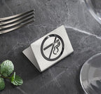 New Star Foodservice Stainless Steel Table Tent Sign (Silver (No Smoking), 2 x 1.5-Inch (Set of 6))