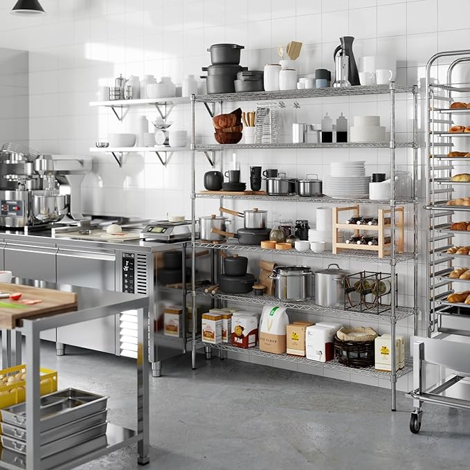 Regal Altair 14" Deep x 60" Wide x 74" Height Wire Shelving Kit | 6-Tier | NSF Commercial Storage Rack Unit