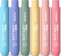 Nicpro 6 Pack Rotary Retractable Erasers, Soft TPE Twist Erasers in Cute Rainbow Colors, Clean Erasing Large Pencil Eraser for Students Kids, School Supplies, Office, Stationary, Drawing & Journaling