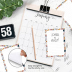 SXboxing Sticky Notes 4X6 Inches, 2 Pack Large Cute Self-Stick Pads, Bright Funny Memo Pads Easy to Stick for Home, Office Blue Boho Flowers