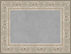 Amanti Art Silver Framed Magnetic Board 19x25 Small Vision Board for use with Magnets, 100% Metal Sheet to Display Items as Office Decor or for Home Organization in mudroom, Kitchen or Kids Room