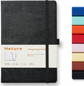 Heture Hardcover Notebooks, A5 Lined Journals Notebook for Writing 160 Pages, 8.2 x 5.5 inch, Classic Ruled Notebooks for College/Work/Travel (Black, 1 Pack)
