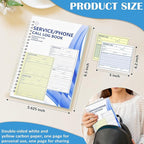 300 Sets Service Call Log Book 5 5/8 x 8 1/2" 2 Part Carbonless 2 Message Sets per Page Phone Call Log Book Phone Message Book Invoice Receipt Book for Repair Service (3)