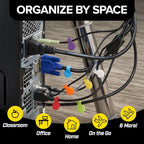 Wrap-It Storage - Mini Multi-Color Cable Labels (60 Pack) - Colorful Charger & Wire Labeler