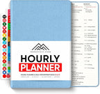 Hourly Planner & Appointment Book (8.5” x 11”) - Premium Hourly Planner with Daily Schedule & 30-Minute Time Slots for Better Time Management by PRODUCTIVITY STORE (A4, Blue)