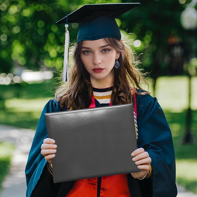 Diploma Cover 8.5” x11” Diploma Holder of Graduation Leatherette Padded Certificate（Tent Style),5-Pack