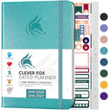Clever Fox Dated Planner 2026-2027 – Weekly Life Planner Notebook for Time Management – Planner with Habits Tracker & To-Do List (Aquamarine)