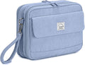 VASCHY Colored Pencil Case, Corduroy Large Pencil Pouch for Art Pens Markers Gel Pens Big Holder Organizer Fits 192 Pencils for Girls Women Light Blue