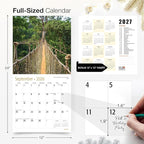 RED EMBER Rainforests 2026 Wall Calendar 12 Month | 12" x 24" Open | Thick & Sturdy Paper | Holiday Gift | Nature Calendar 2026