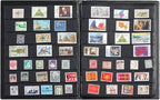Stamp Albums 140 Pockets - Stockbooks with 35x197mm Sleeves, 10 Double Sided Black Page with Leatherette Padded Black Cover, Collection Storage Folder for Paper Money Postage Stamps AS0107BK