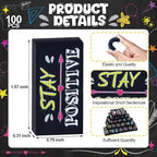Dunzoom 100 Pcs Inspirational Pencil Erasers Bulk for Kids Fun Motivational Eraser School Supplies Back to School Office Supplies for Classroom Office Teacher Artists (Colorful Chalkboard)