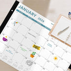 Desk Calendar 2026, KOPEESY 22" x 17" Large Desk Calendar, From January 2026 to June 2027, Desktop Calendar with Notes and Thick Paper for Home, Office and School (Blue)