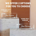 SalaGraphics Custom Engraved Acrylic Name Plates for Desks, Office Desk Plate Personalized, Decor Nameplate, Nurse Manager Employee Teacher Appreciation Gifts, Accessories (Flowers E)