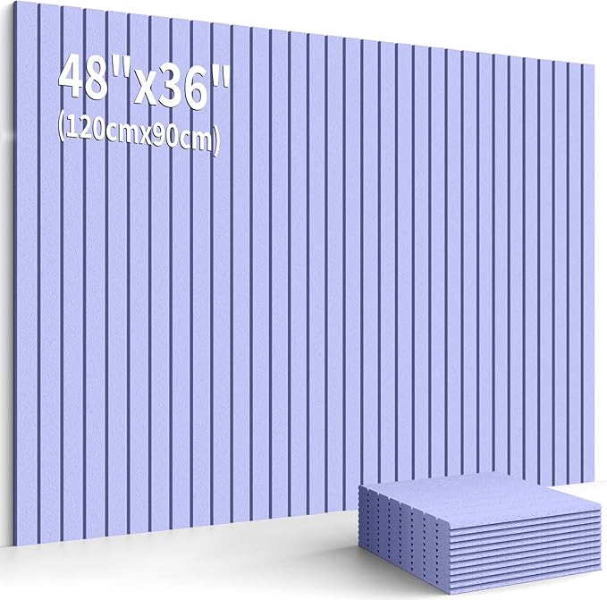 Cork Boards for Walls 48" x 36" Felt Board Alternative, 12 Pack Felt Wall Tiles Bulletin Board, Large Cork Board for Office Pin Board Tack Board Cork Boards