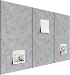 Baysola Large Cork Boards for Walls – 36" x 24" Self Adhesive Felt Wall Tiles, Ideal for Office Black Bulletin Board, Easy to Install Pin Board Photo Board