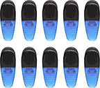 10 Magnetic Memo Holders Set - Large Clip, Plastic - TBlue
