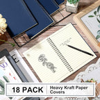 Yahenda Spiral Notebook Bulk A5 Journal Lined 8.3'' x 5.5'' Writing Composition Paper Small Notepad Subject Notebook for Students Office Business Back to School Supplies(Deep Blue,18 Pcs)