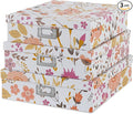 Soul & Lane Floral Collage Decorative Cardboard Boxes with Lids, Set of 3 Memory Boxes for Keepsakes and Photos, Letter Storage for Documents, Scrapbooks, Organizing