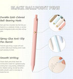 CRYLLIS Gel Pens,12 Pcs Black Ink Pens,Smooth Writing Nursing,Fine Point (0.5mm),Office Supplies Pack,Quicky Dry,Cute Pen For Teen Girls, Desk Accessories For Women,Valentines Party Favors
