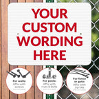 Custom Sign, Personalized Metal Signs, Customize for Office, Business, Workplace, Office, Home, Delivery Signs 18x24 Inches, 3M EGP Reflective .080 Aluminum, Fade Resistant, Made in USA by Sigo Signs