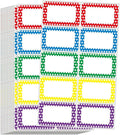 L LIKED 200 Name Tags Stickers, Colorful Star Border, 3.5" x 2.25" Name Labels for School Office Home (200 Labels)