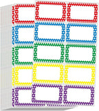 L LIKED 200 Name Tags Stickers, Colorful Star Border, 3.5" x 2.25" Name Labels for School Office Home (200 Labels)