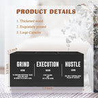 Exqcom Inspirational Office Pen Pencil Holder, Inspirational Gifts for Coworkers Colleague, Grind Execution Hustle Positive Quotes Organizer for Home Office Desk Accessories