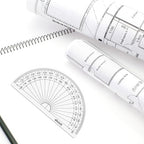 eBoot 28 Pack Clear 180 Degree Plastic Protractors for Angle Measurement, 10 cm