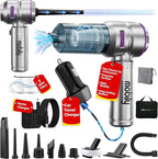 4-in-1 Handheld Cordless Car Vacuum Cleaner, 84000 RPM High Power Air Blower, inflator deflator & Mini Car Vacuum Cleaner for Home, Office & Outdoor, 6000mAh Battery & Type-C Fast Charging