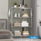 Guan River 4-Shelf Adjustable Metal Shelf Wire Shelving Unit Storage Rack Display Shelf for Office,Kitchen,Bedroom,Bathroom,Laundry,Pantry Basement,Garage(Chrome,36" L x 14" W x 54" H)