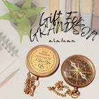 Gift for Grandson Brass Compass Engraved Quote | Memory Present to My Grandson Birthday, Baptism, Graduation, Confirmation, Love, Gift idea by Grandpa Grandma