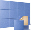 Sonicism 12 Pack Acoustic Wall Panels with Self-Adhesive, 12" X 12" X 0.4" Sound Proof Foam Panels, Decorative Soundproof Wall Panels, Sound Proof Absorbing Tiles for Home & Offices, Sky Blue