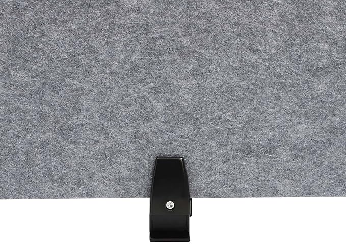 2 Pack Polyester Desk Dividers, Soundproof Room Divider Office Furniture Partitions, Privacy Desk Panel with Clamps, Stand Up Freestanding Desk Privacy Panel for Office Classroom(60" x 16")