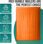 Levex - #2 8.5" x 12" [5 Pack] Orange Poly Bubble Mailers, Padded Envelope Mailers, Packing Envelope & Mailing Bags for Shipping