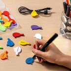 Trilancer Cord Labels Cable Label, Multicolored Handwriting Cord Tags - Speech Bubbles Tags for Organizing Wires and Identification, Reusable with Multiple Uses - 32 PCS