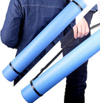 TRANSON Durable Poster Storage Tube with Straps 24"-40" Extendable for Blueprints, Artwork, Maps, Posters Color Blue