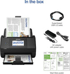Epson Workforce ES-580W Wireless Color Duplex Desktop Document Scanner for PC and Mac with 100-sheet Auto Document Feeder (ADF) and Intuitive 4.3" Touchscreen. Full 1-Year Limited Warranty (Renewed)