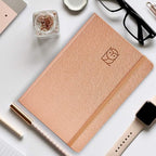 Wyze Planner Undated Daily Planner – 1-Year B5 Productivity Organizer with Two-Page Weekly Spread, Goal Setting, Habit Tracker, Weekly & Monthly Pages – Hardcover Time Management Notebook (Rose Gold)